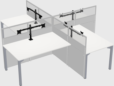 Quad office cubicles