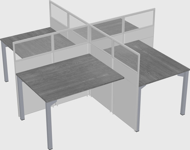 Quad office cubicles
