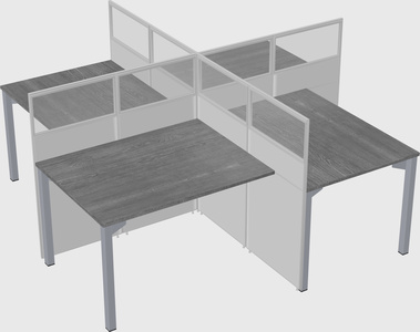 Quad office cubicles
