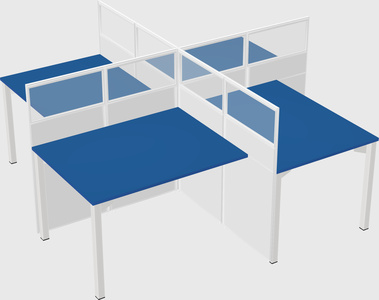 Quad office cubicles