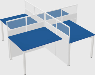 Quad office cubicles