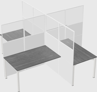 Quad office cubicles