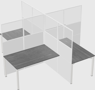 Quad office cubicles