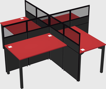 Quad office cubicles