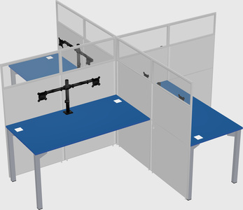 Quad office cubicles