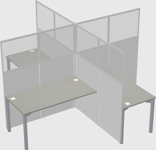 Quad office cubicles
