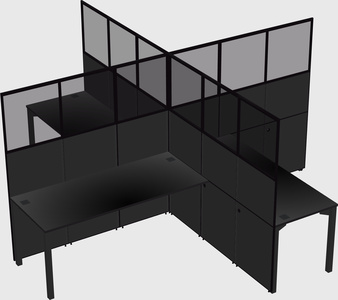 Quad office cubicles