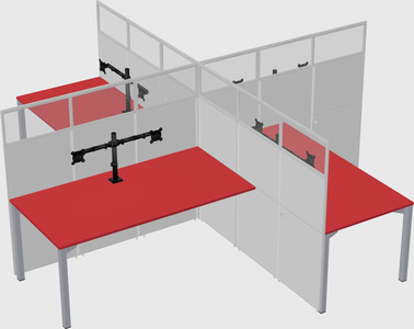 Quad office cubicles