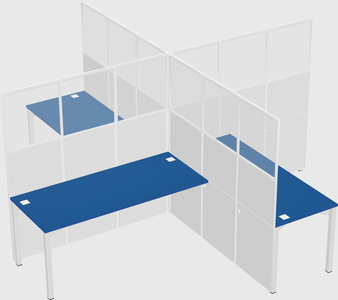 Quad office cubicles