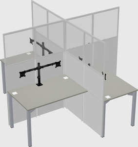 Quad office cubicles