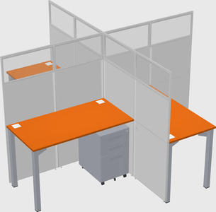 Quad office cubicles