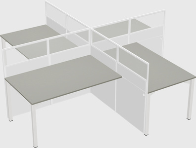 Quad office cubicles