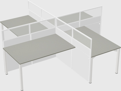Quad office cubicles
