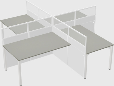 Quad office cubicles