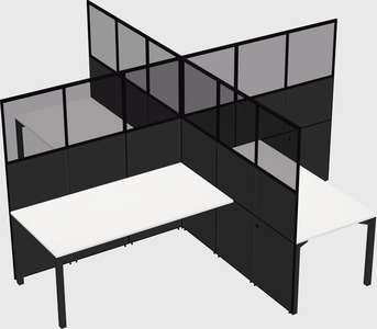 Quad office cubicles