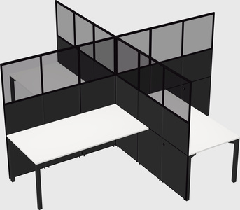Quad office cubicles