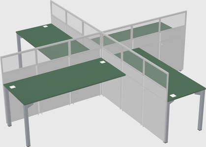 Quad office cubicles