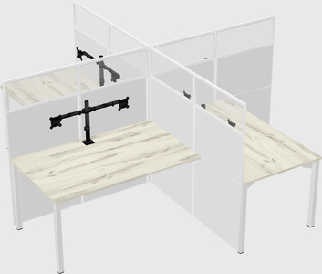 Quad office cubicles
