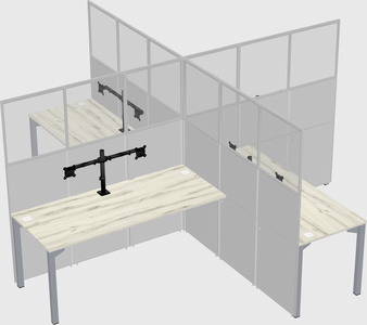 Quad office cubicles