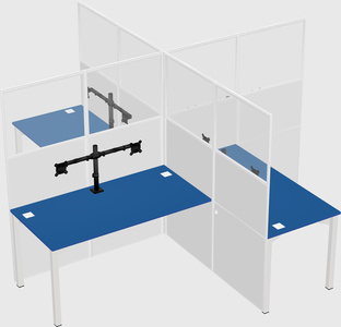Quad office cubicles