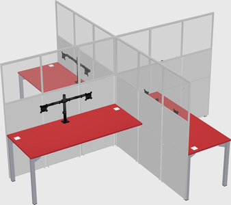 Quad office cubicles