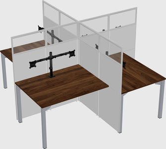 Quad office cubicles