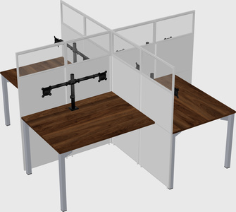 Quad office cubicles