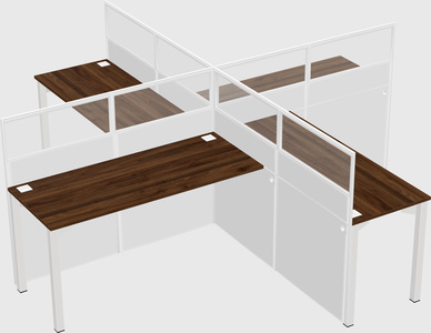 Quad office cubicles