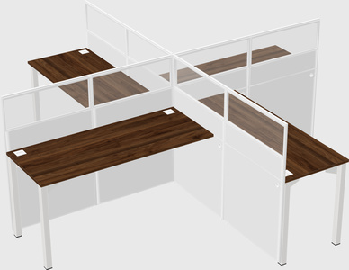 Quad office cubicles