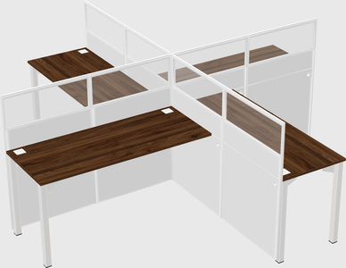 Quad office cubicles