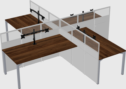 Quad office cubicles