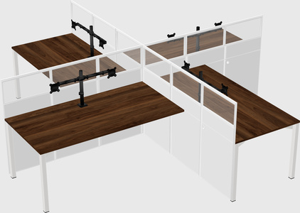 Quad office cubicles