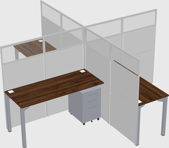 Quad office cubicles