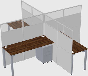 Quad office cubicles