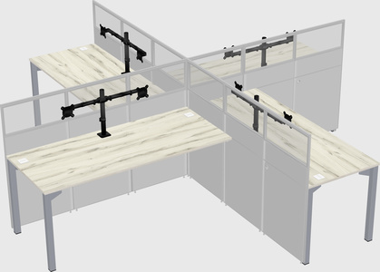 Quad office cubicles