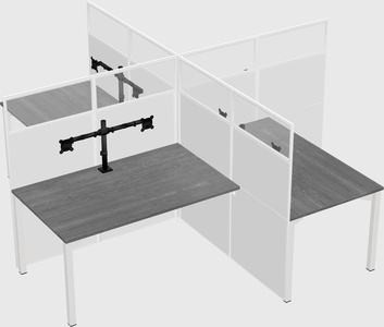 Quad office cubicles