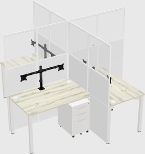Quad office cubicles