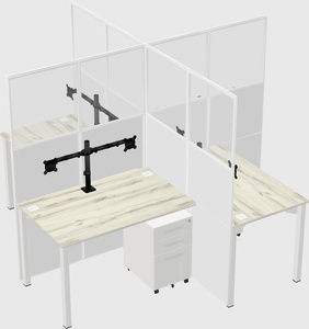 Quad office cubicles