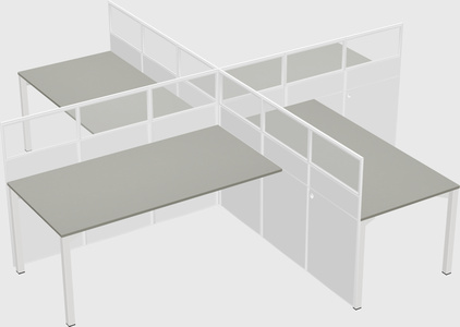 Quad office cubicles