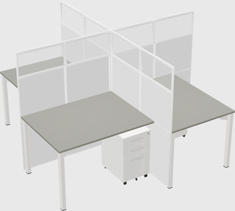 Quad office cubicles