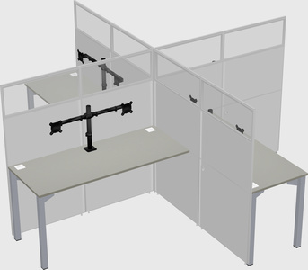 Quad office cubicles