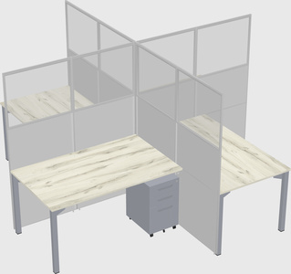 Quad office cubicles