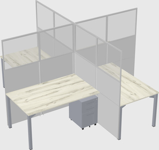 Quad office cubicles