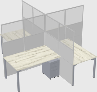 Quad office cubicles