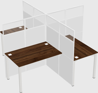 Quad office cubicles