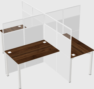 Quad office cubicles