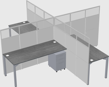 Quad office cubicles