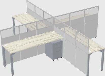 Quad office cubicles