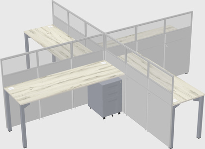 Quad office cubicles