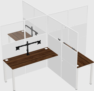 Quad office cubicles